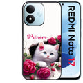 Coque pour Redmi Note 17 et PRO 4G 5G Max personnalisée chat fleurs