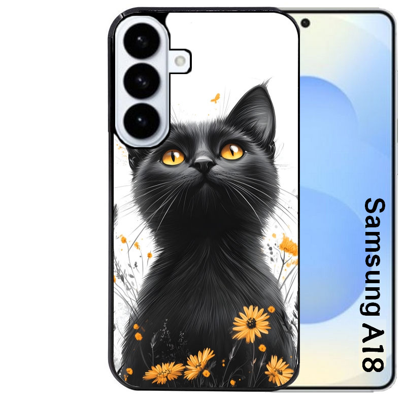 Coque pour Galaxy A08 A18 A28 A38 A58 chat eyes