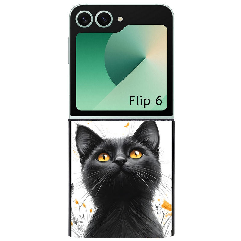Coque pour Z FLIP 6 7 8 chat eyes