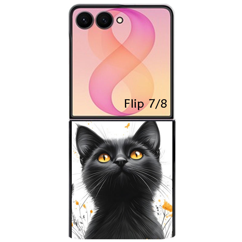 Coque pour Z FLIP 6 7 8 chat eyes