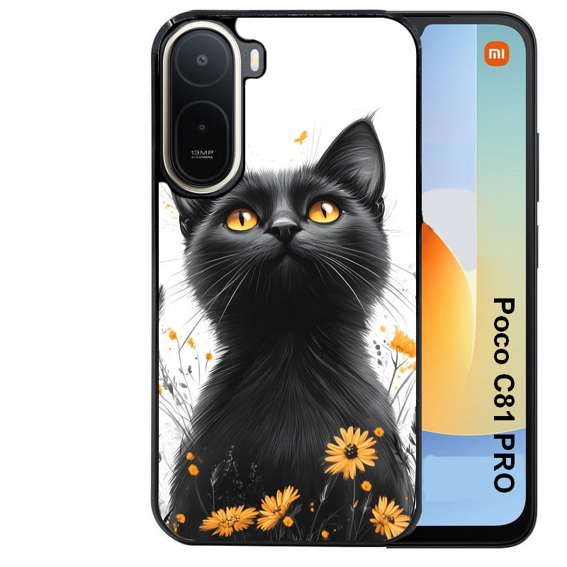 Coque pour POCO C81 PRO chat eyes