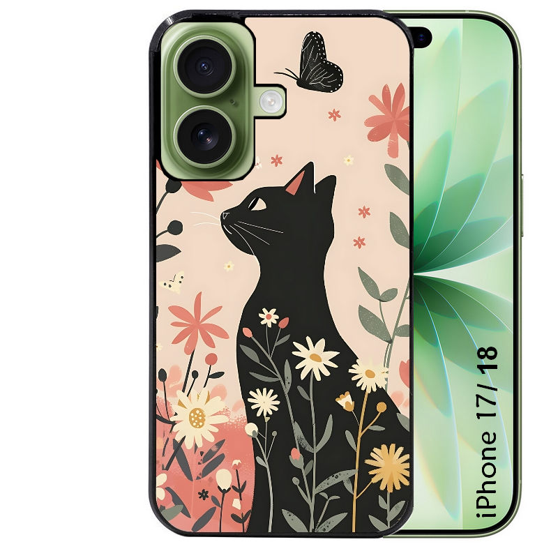 Coque pour Iphone 18 / PRO / PRO MAX / 18E chat papillon 1