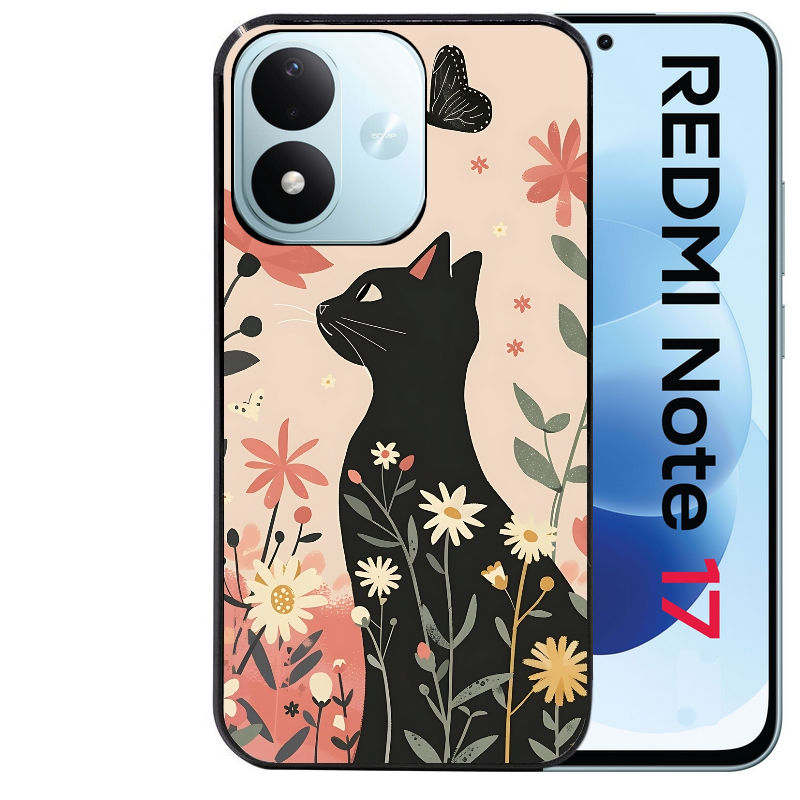 Coque pour Redmi Note 17 et PRO 4G 5G Max chat papillon 1