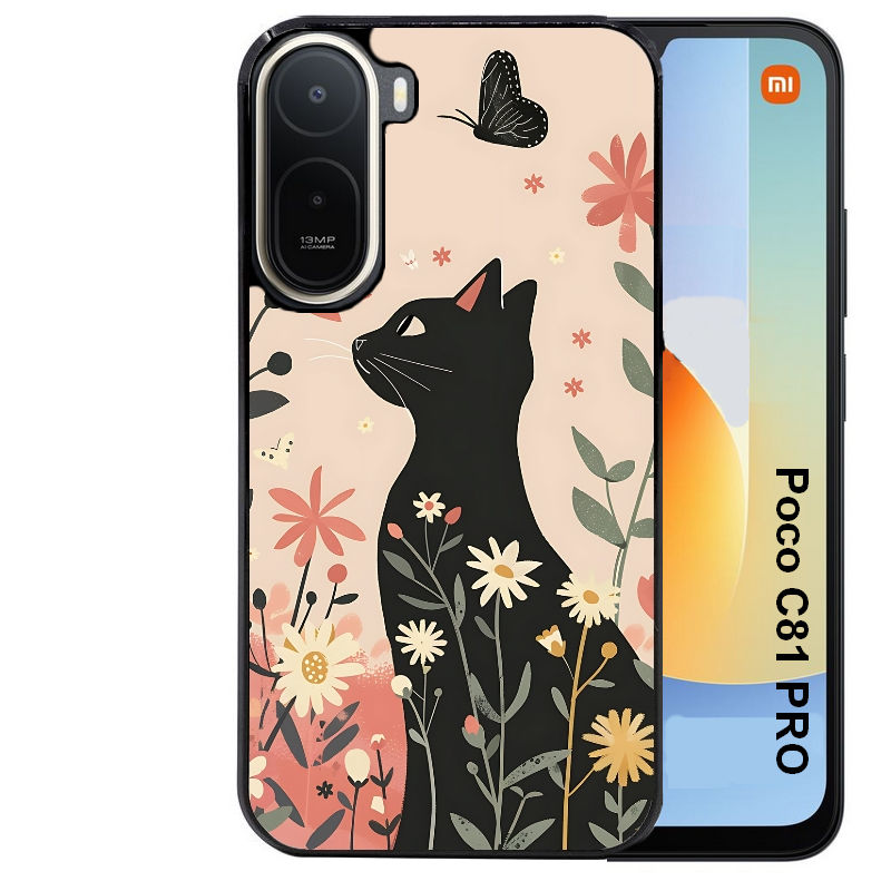 Coque pour POCO C81 PRO chat papillon 1