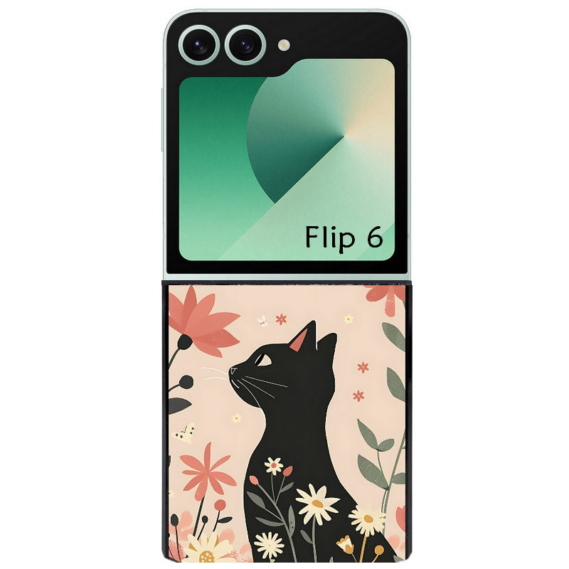 Coque pour Z FLIP 6 7 8 chat papillon 1