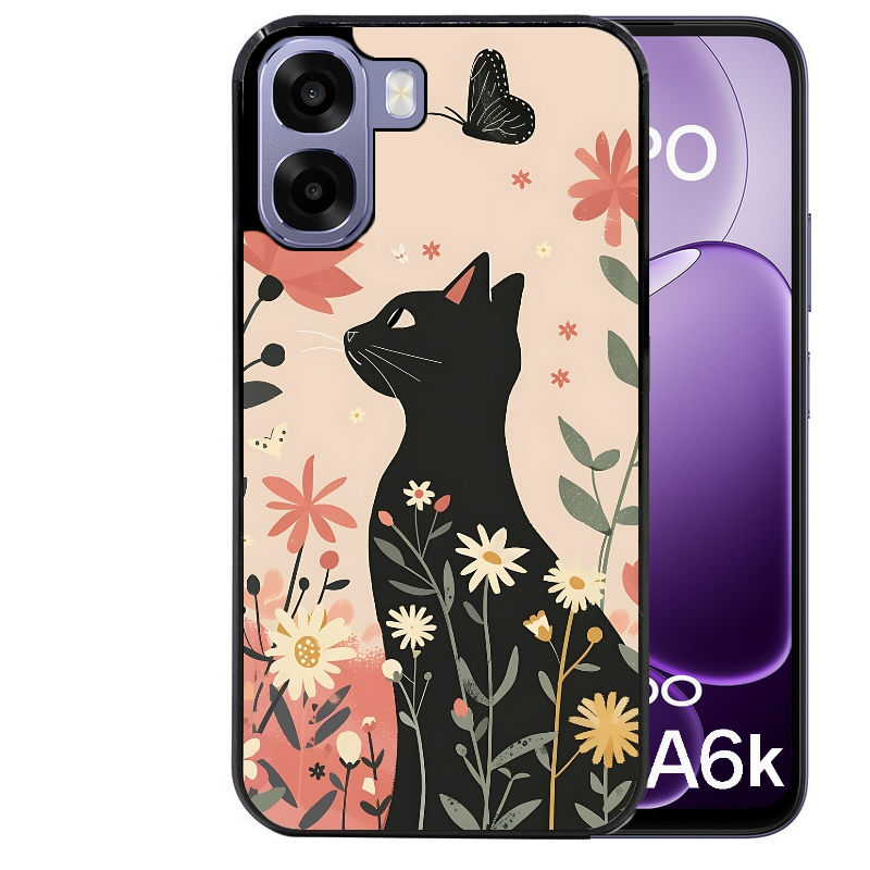 Coque pour Oppo A6 A6 A6K chat papillon 1