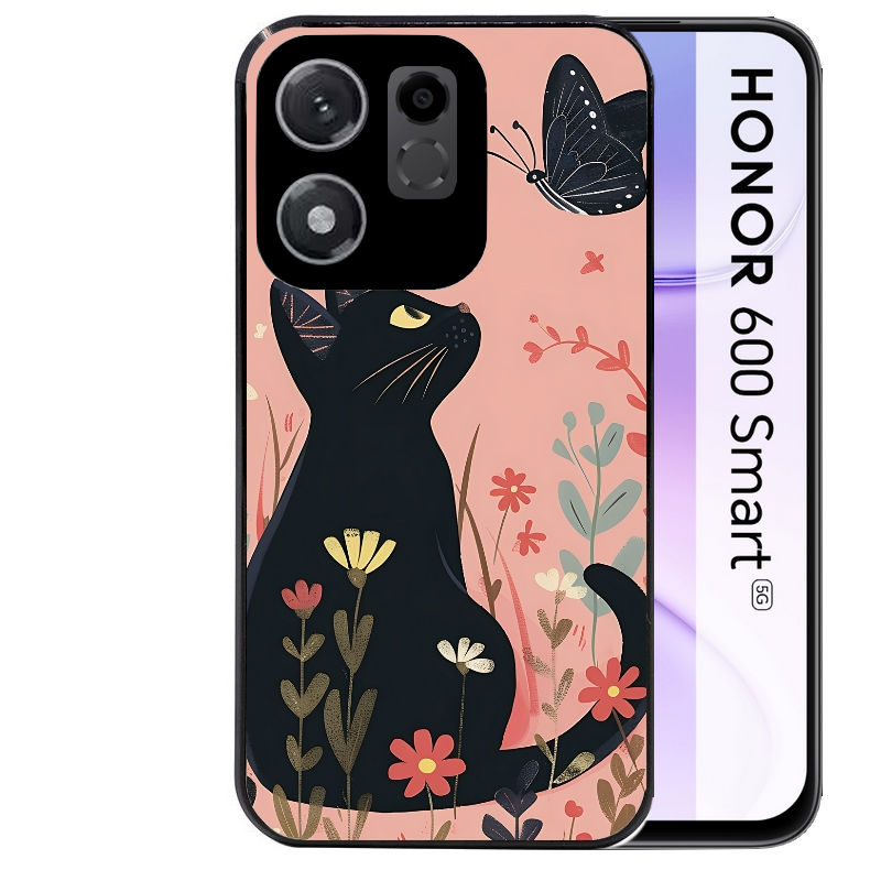 Coque pour Honor 600 SMART chat papillon 2