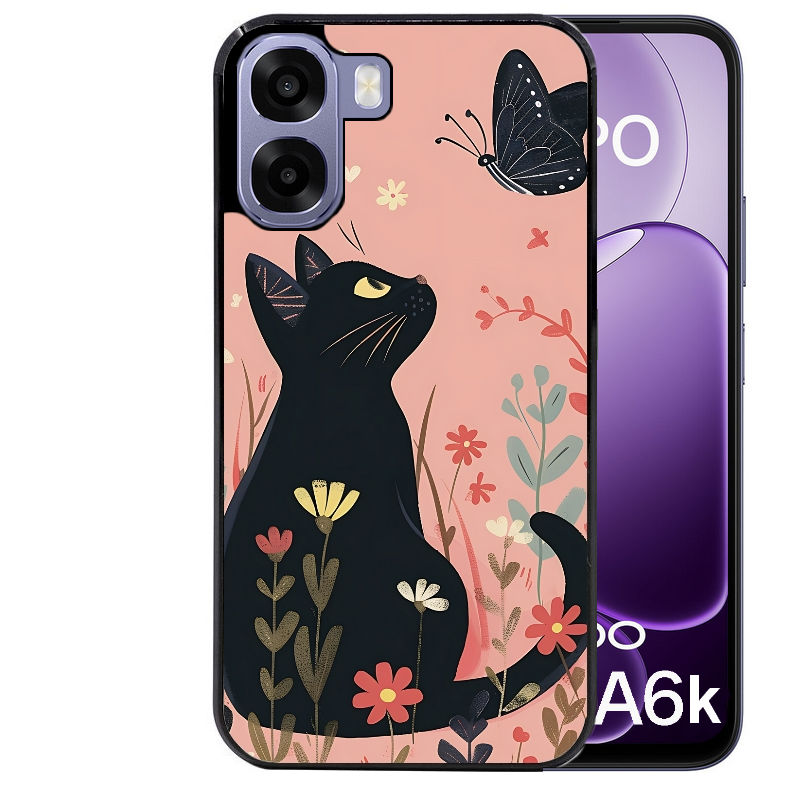 Coque pour Oppo A6 A6 A6K chat papillon 2