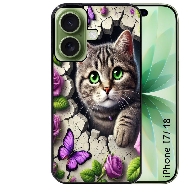 Coque pour Iphone 18 / PRO / PRO MAX / 18E chat papillon 3