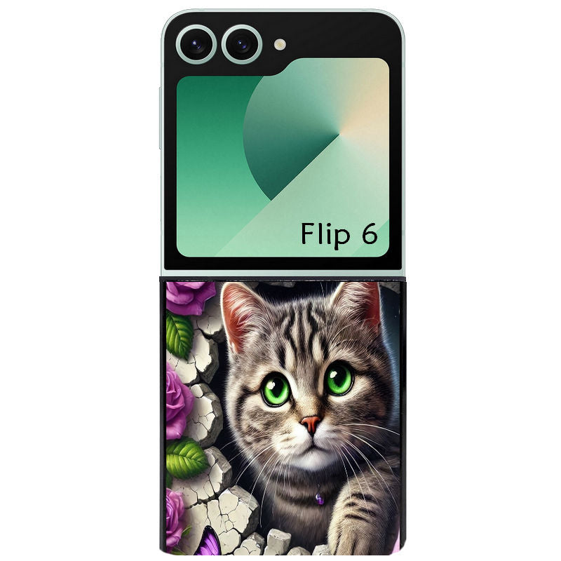 Coque pour Z FLIP 6 7 8 chat papillon 3