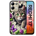 Coque pour Redmi 17 et 17C 4G 5G chat papillon 3