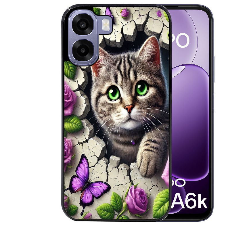 Coque pour Oppo A6 A6 A6K chat papillon 3