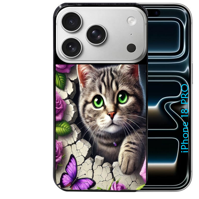 Coque pour Iphone 18 / PRO / PRO MAX / 18E chat papillon 3