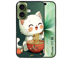 Coque pour Iphone 18 / PRO / PRO MAX / 18E chat ramen nuage