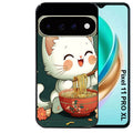 Coque pour Pixel 10 / 11 / PRO / XL chat ramen nuage