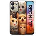 Coque pour Redmi 17 et 17C 4G 5G chat smile
