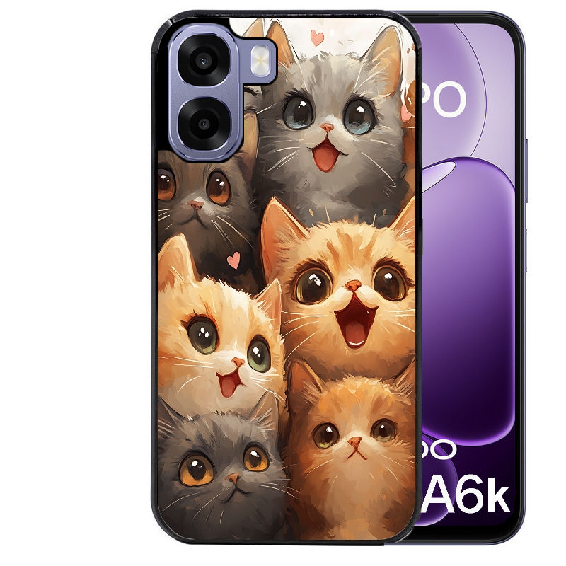 Coque pour Oppo A6 A6 A6K chat smile