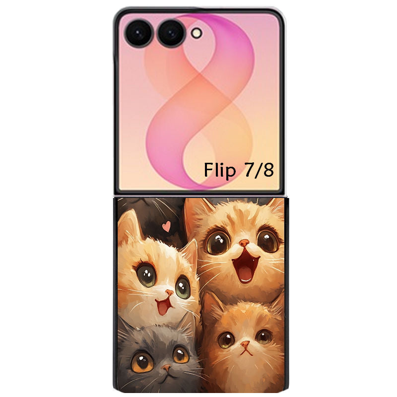 Coque pour Z FLIP 6 7 8 chat smile