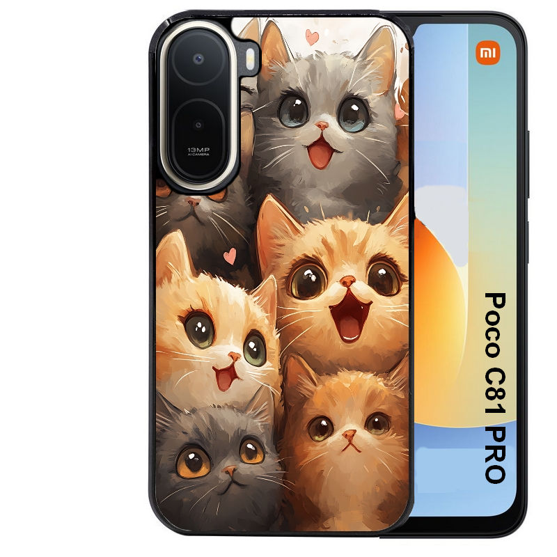 Coque pour POCO C81 PRO chat smile