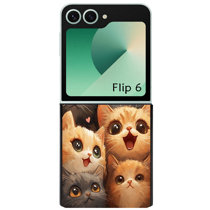 Coque pour Z FLIP 6 7 8 chat smile
