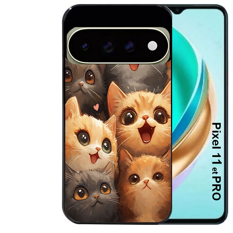 Coque pour Pixel 10 / 11 / PRO / XL chat smile