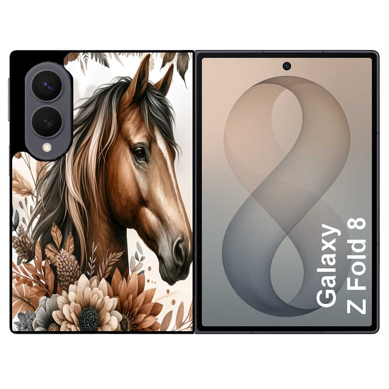 Coque pour Z FOLD 8 cheval automne