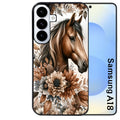 Coque pour Galaxy A08 A18 A28 A38 A58 cheval automne