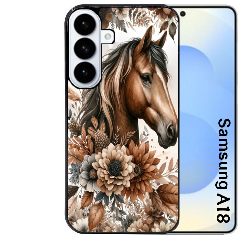 Coque pour Galaxy A08 A18 A28 A38 A58 cheval automne