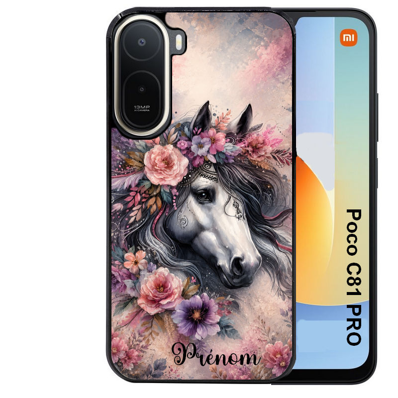 Coque pour POCO C81 PRO personnalisée cheval boho