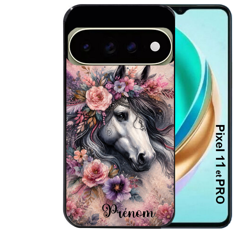Coque pour Pixel 10 / 11 / PRO / XL personnalisée cheval boho