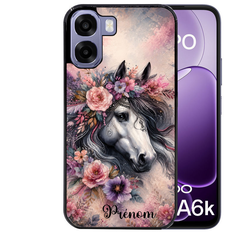 Coque pour Oppo A6 A6 A6K personnalisée cheval boho