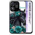 Coque pour Honor 600 SMART cheval et fleurs