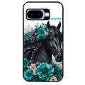 Coque pour Pixel 8A 9A 10A cheval et fleurs