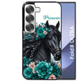 Coque pour Z Fold 8 / ULTRA cheval et fleurs