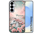 Coque pour Galaxy A08 A18 A28 A38 A58 personnalisée cheval floral