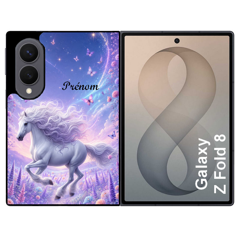 Coque pour Z FOLD 8 personnalisée cheval papillon