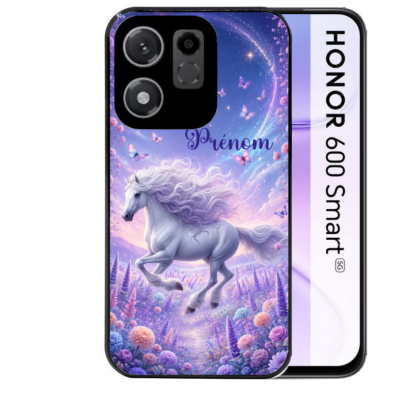 Coque pour Honor 600 SMART personnalisée cheval papillon