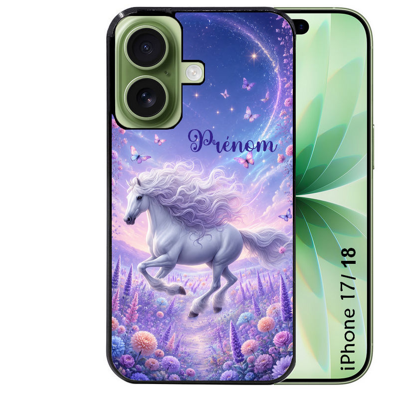 Coque pour Iphone 18 / PRO / PRO MAX / 18E personnalisée cheval papillon