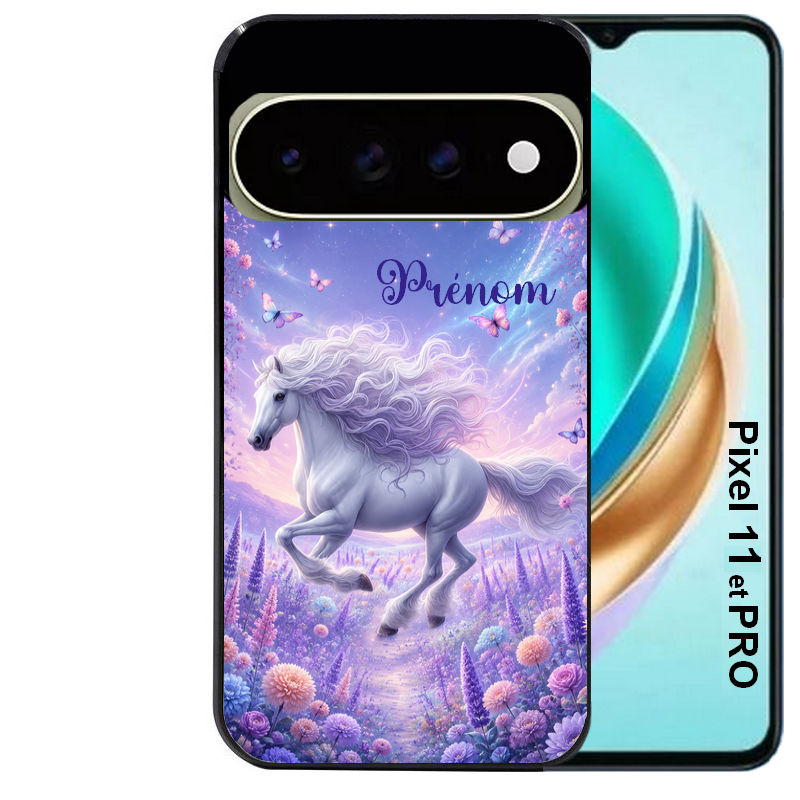 Coque pour Pixel 10 / 11 / PRO / XL personnalisée cheval papillon