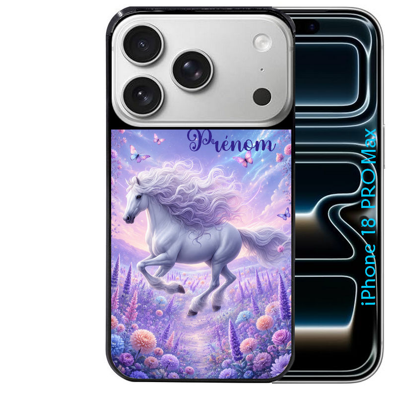 Coque pour Iphone 18 / PRO / PRO MAX / 18E personnalisée cheval papillon