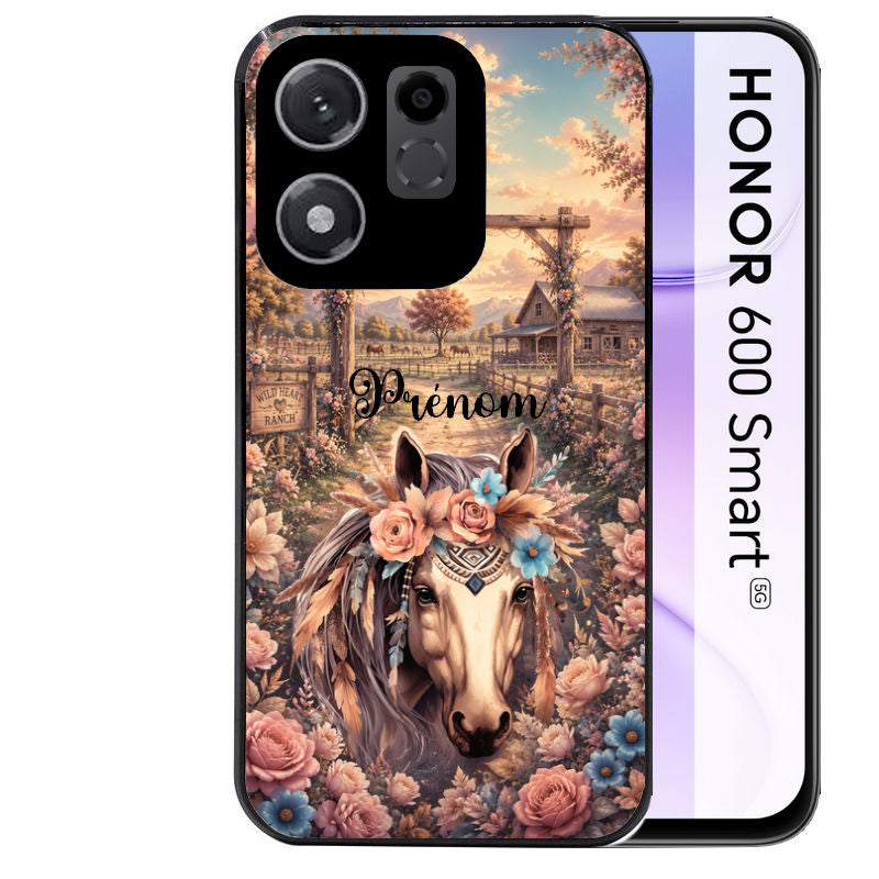 Coque pour Honor 600 SMART personnalisée cheval ranch