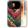 Coque noire taperso pour Honor 600 et 600 PRO avec motif chevron texas protection antichoc personnalisée