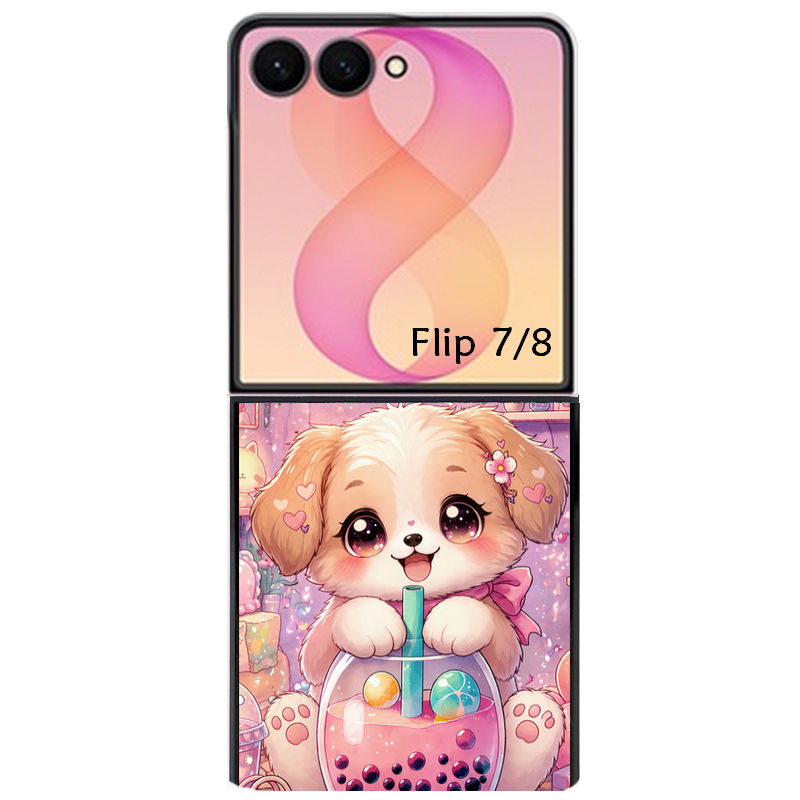 Coque pour Z FLIP 6 7 8 chien bubble