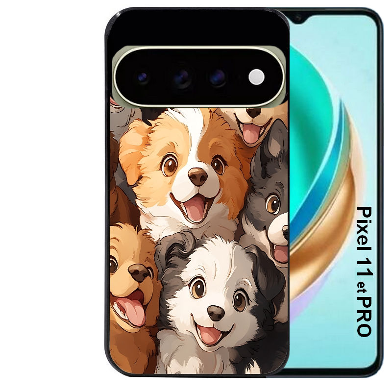 Coque pour Pixel 10 / 11 / PRO / XL chien smile