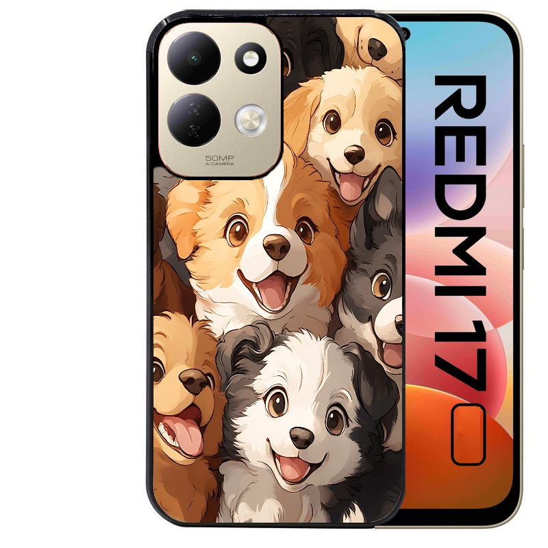 Coque pour Redmi 17 et 17C 4G 5G chien smile