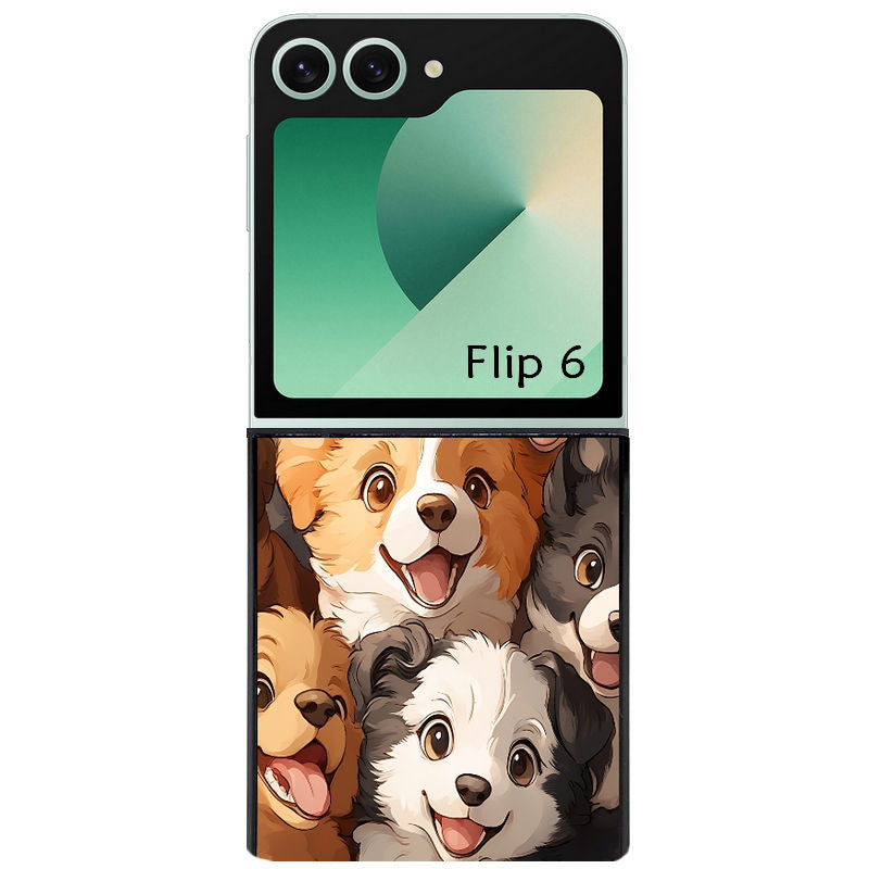 Coque pour Z FLIP 6 7 8 chien smile