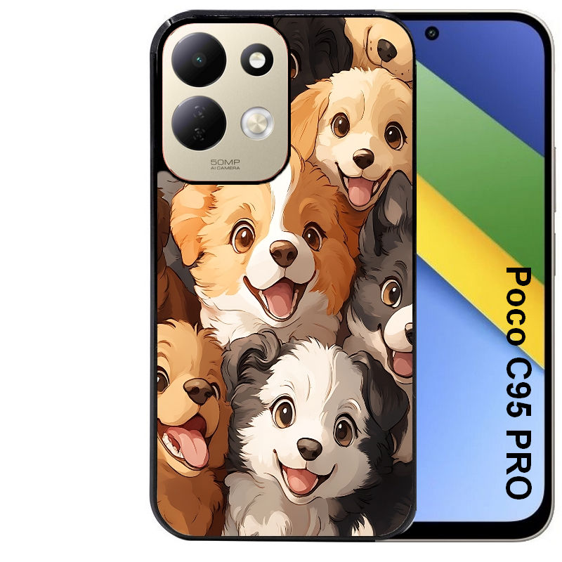 Coque pour POCO C95 PRO chien smile