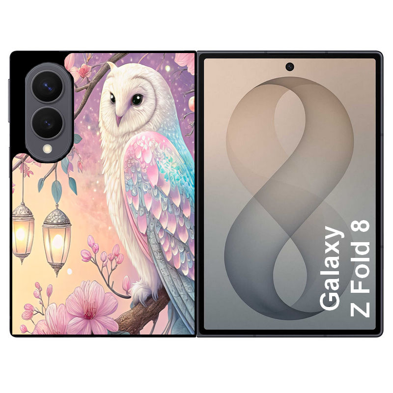 Coque pour Z FOLD 8 chouette cerisier