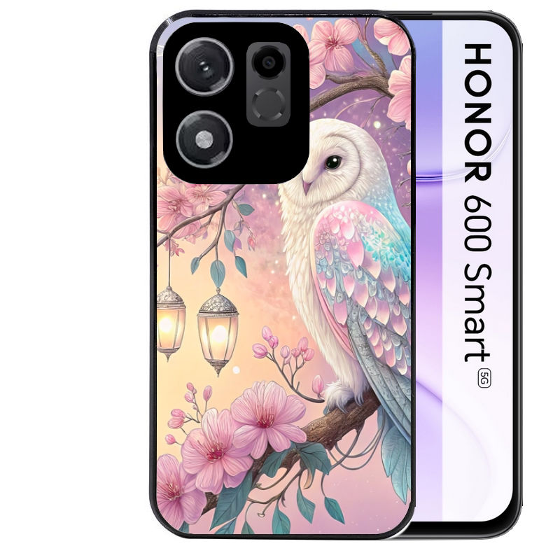 Coque pour Honor 600 SMART chouette cerisier