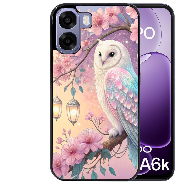 Coque pour Oppo A6 A6 A6K chouette cerisier